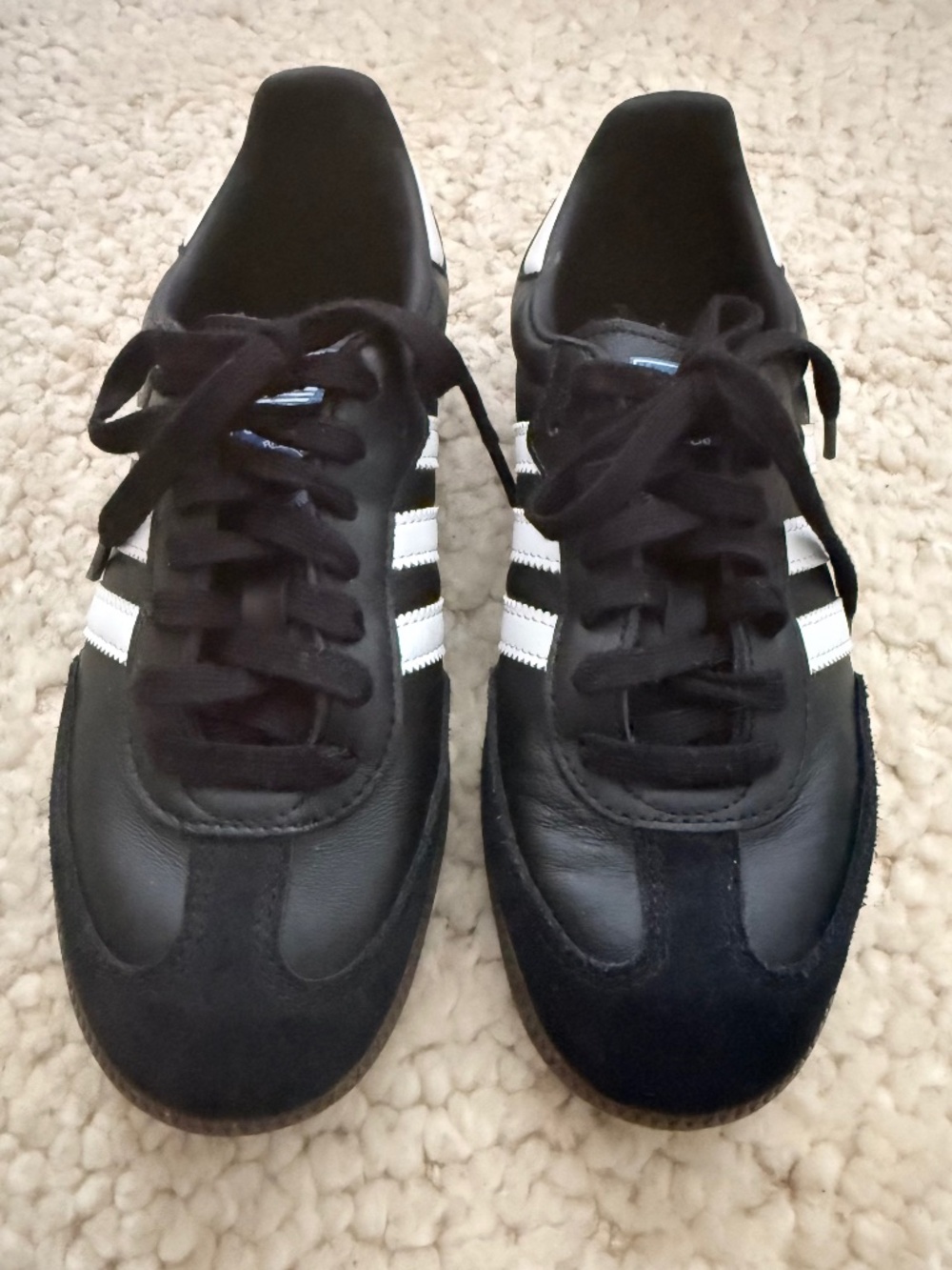Adidas Samba OG Black White Gum Leather Sneakers Shoes Size 7.5